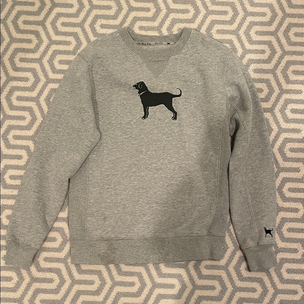 The Black Dog Gray Crewneck Sweatshirt with Black Logo